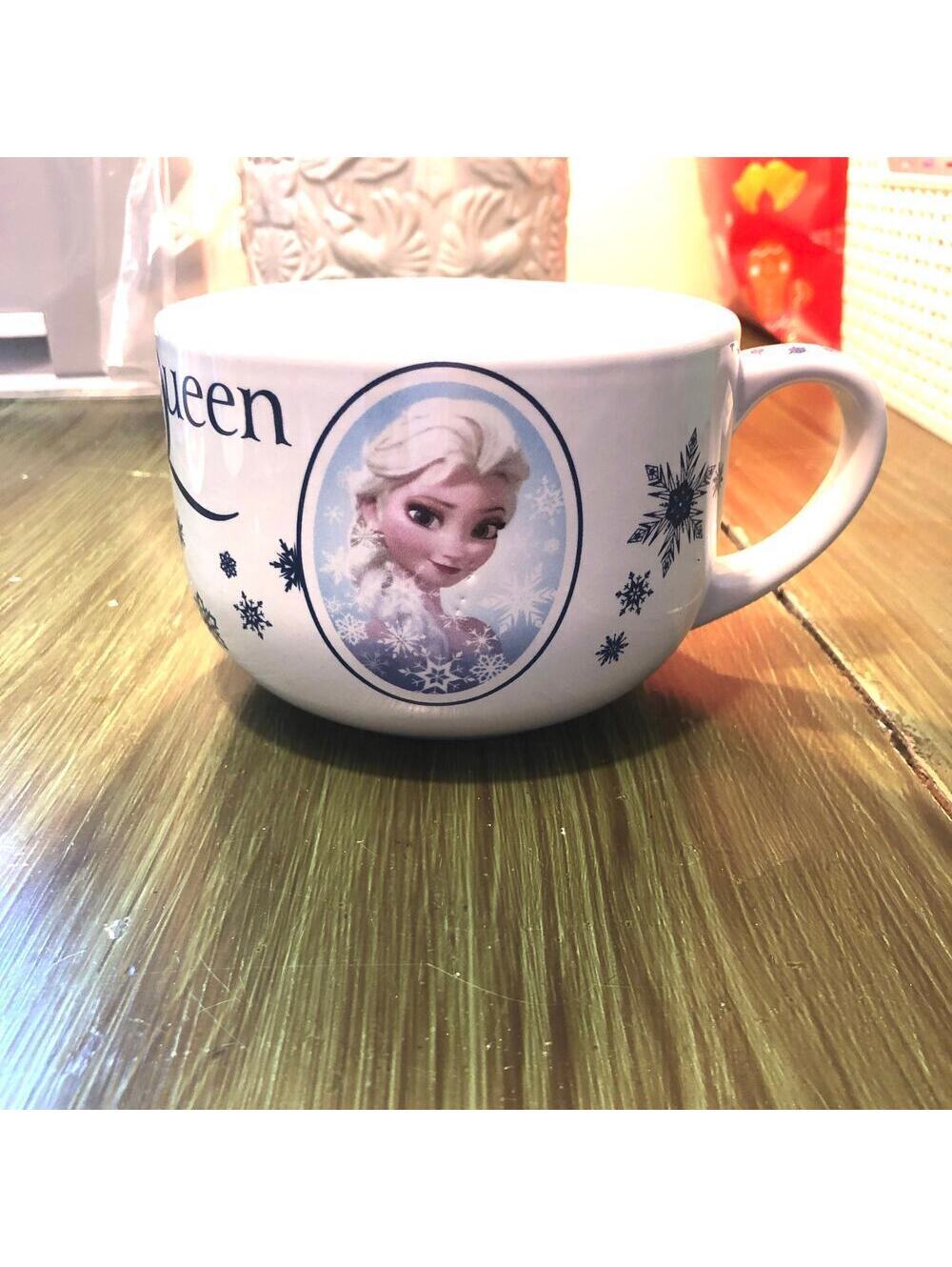 Disney Frozen NEW Elsa Snow Queen 24 oz. Porcelain Soup Mug Coffee Cup